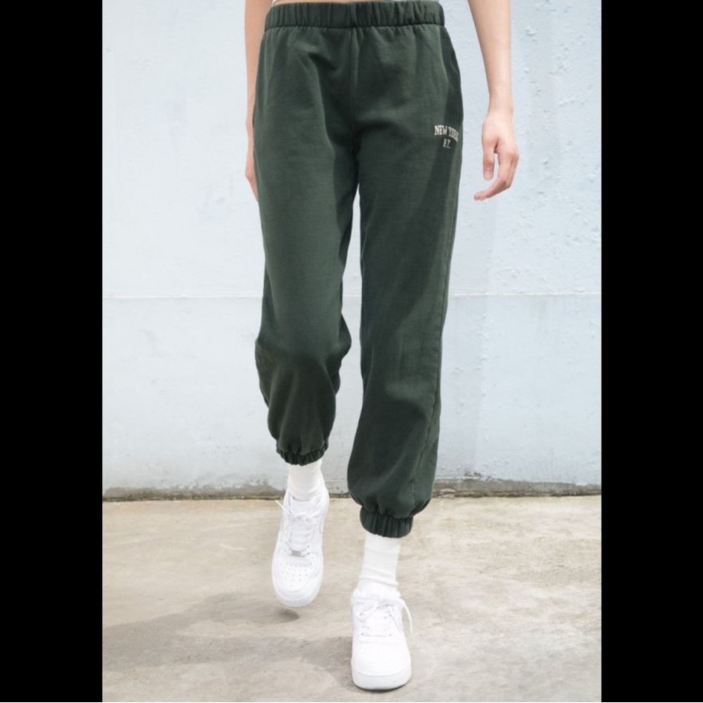 Brandy Melville Dark Green Jogger Pants